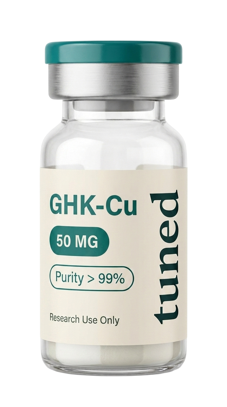 tuned GHK-Cu 50MG research peptide vial