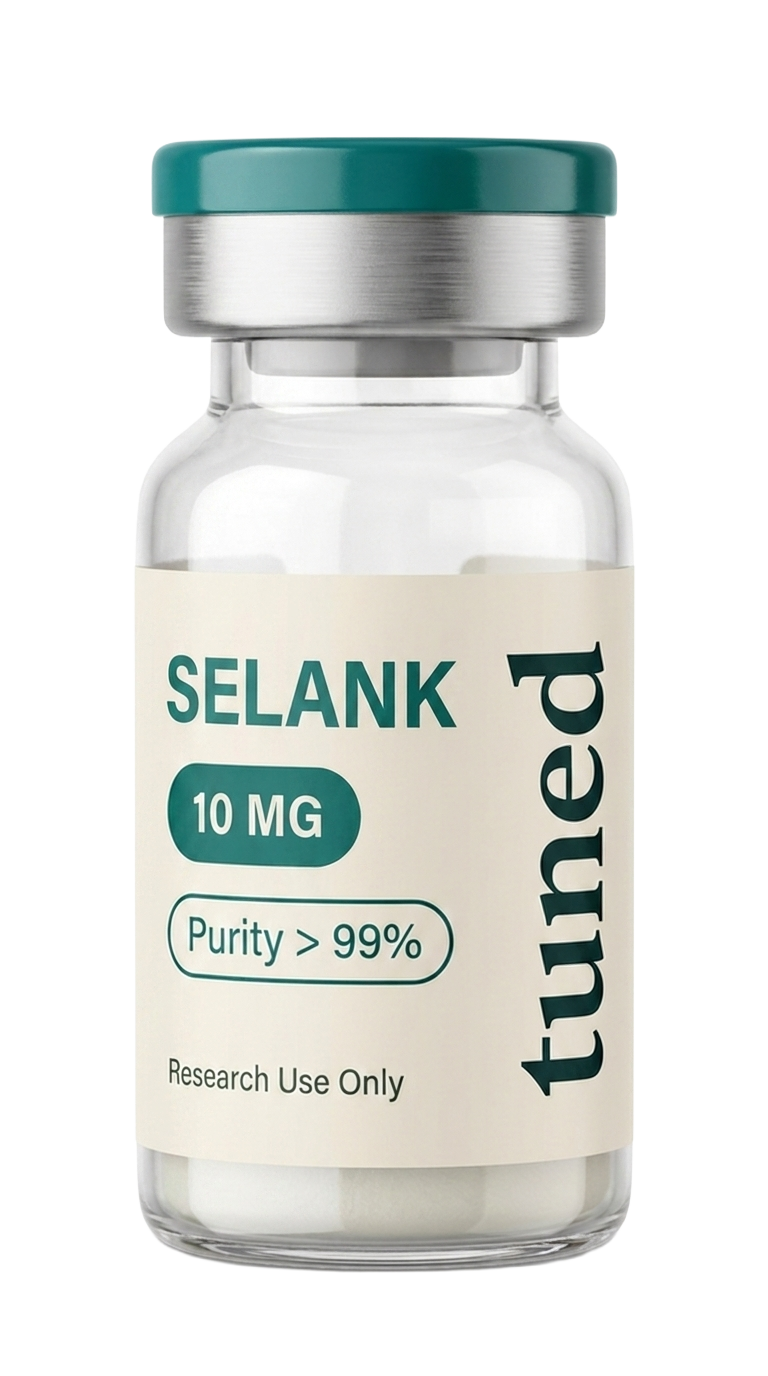 tuned Selank research peptide vial